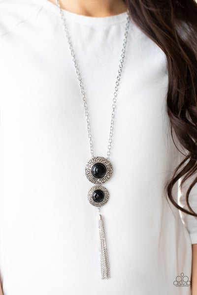 Abstract Artistry - Black Necklace