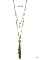 Abstract Elegance Brass Necklace