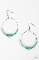 Retro Rural Green Earrings