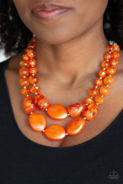 Beach Glam Orange Necklace
