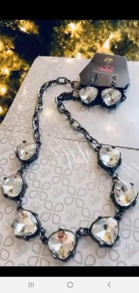 Star Quality Sparkle-Black Necklace