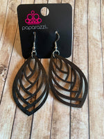 out of the woodwork black earring