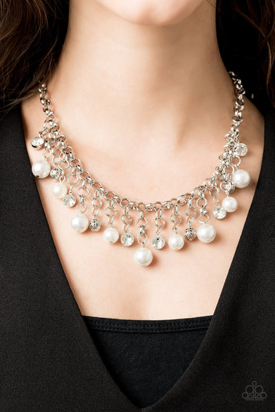 Heir headed White Necklace