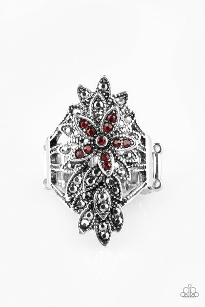 Formal Floral Red Ring