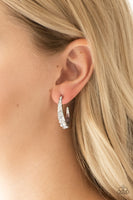 Welcome To Glam Town -White Hoop Earring