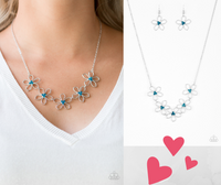 Hoppin Hibiscus - Blue Necklace