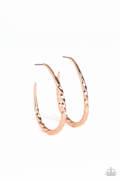 Twisted Edge Rose Gold Earring