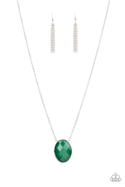 Intensely Illuminated - Green Necklace