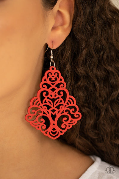 Powers of Zen Red Earrings