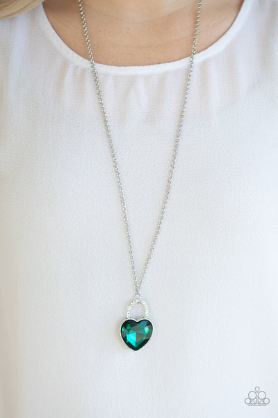 Locked in Love - Green Necklace