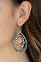 Terra Teardrops Orange Earring