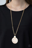 A Top-SHELLer - Gold Necklace