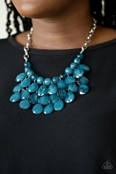 Sorry To Burst Your Bubble-Blue Necklace