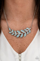 Frosted Foliage Blue Necklace