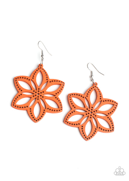 Bahama Blossoms - Orange Earring
