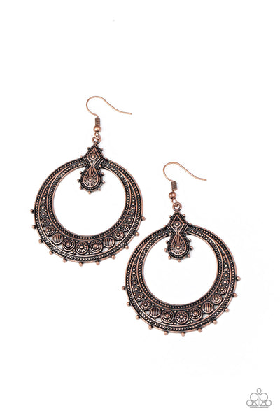 Solar Orbit - Copper Earrings