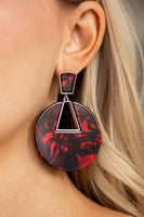 Let Heir Ripl Red Post Earrings