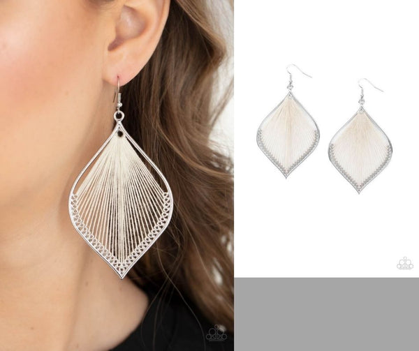 String Theory - White Earrings