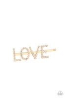 All You Need Is Love - Gold Hair Clip