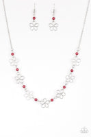 Always Abloom - Red Necklace