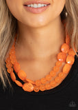 Arctic Art - Orange Necklace
