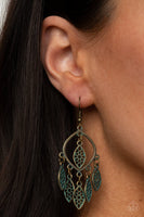 artisan garden brass earrings