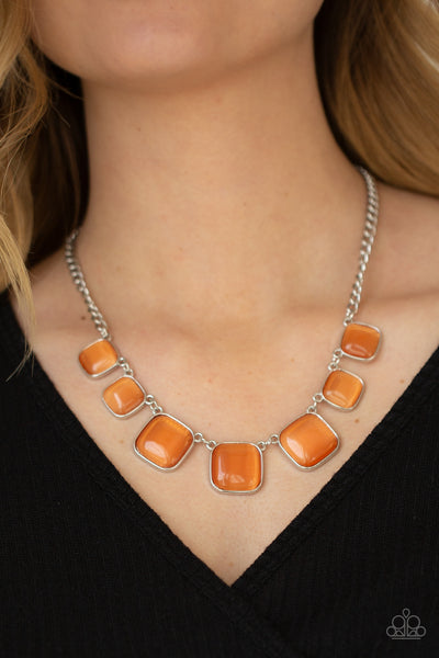 Aura Allure - Orange Necklace