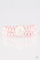 Pink Pearl Crisscross Bracelet