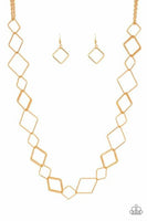 Backed Into A Corner Gold Necklace