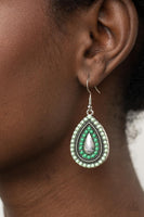 Beaded Bonanza - Green Earrings