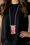 Between You and MACRAME - Pink Necklace