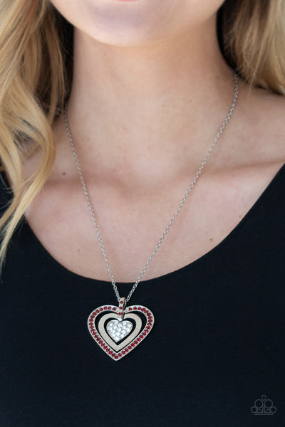 Bless Your Heart - Red Necklace