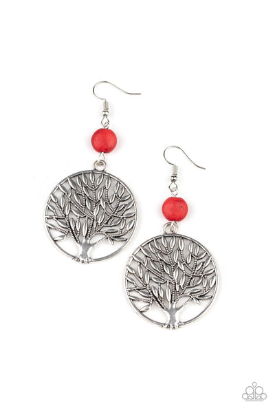 Bountiful Branches Red Earring