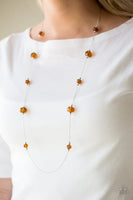 Champagne On The Rocks - Brown Necklace