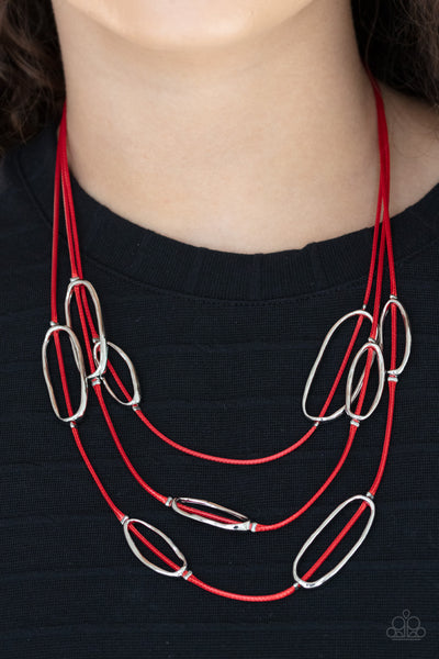 Check Your CORD-inates - Red Necklace