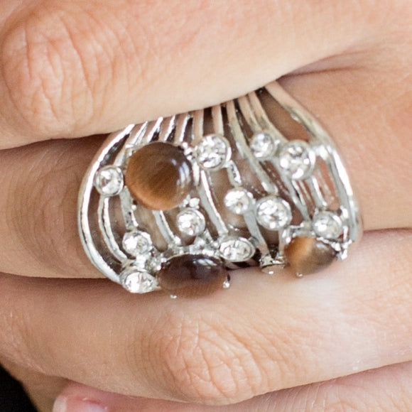 Clear The Sway- Brown Moonstone Ring