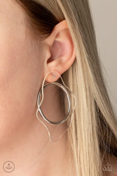 Clear The Way!- White Earrings