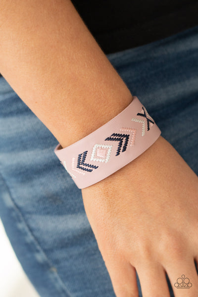 Cliff Glyphs - Pink Bracelet