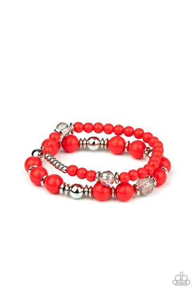Colorful Collisions- Red Bracelet