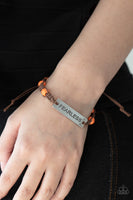 Conversation Piece - Orange Bracelet