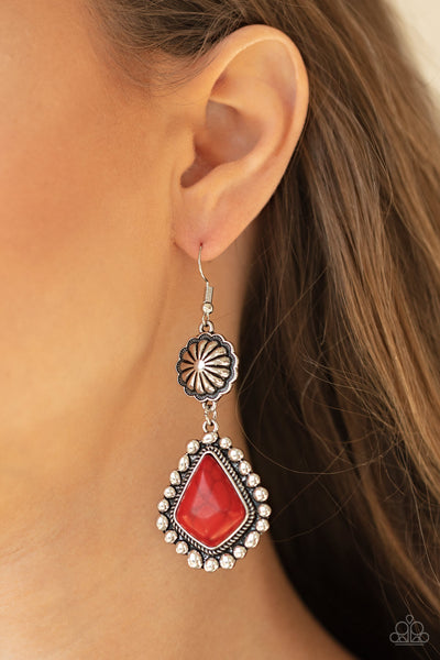 Country Cavalier - Red Earrings