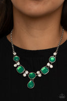 Crystal Cosmos - Green Necklace