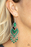 Dearly Debonair-  Green Earrings