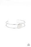 Dial Up The Dazzle- White Cuff Bracelet