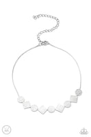 Dont Get Bent Out Of Shape - Silver Choker Necklace