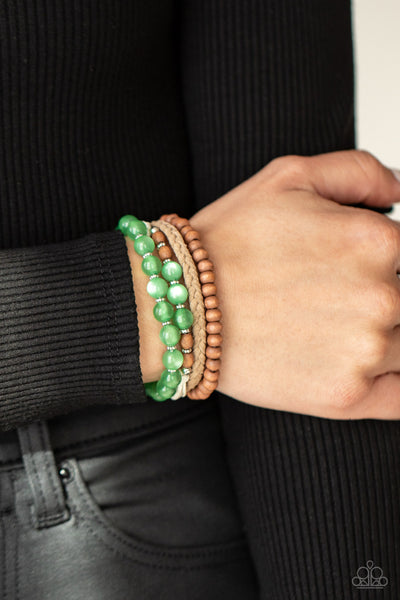 Down HOMESPUN - Green Bracelet