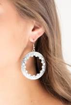 Gala Glitter White Earring