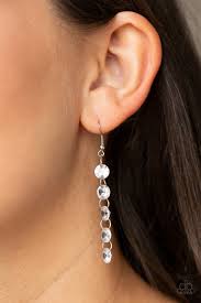 Trickle Down Effect White Earring