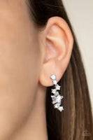 Cosmic Combustion White Post Earring