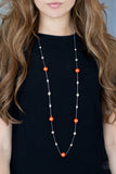 Eloquently Eloquent - Orange Necklace